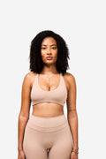 Push Performance Beige Sports Bra